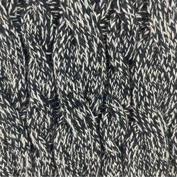 Lands' End Drifter Sweater Black Heather Cable Knit Crewneck Pullover XS - Picture 9 of 16